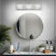 Éclairage pour salle de bain à 3 lumières DEL nickel brossé à intensité variable, largeur 19,69 po, blanc froid 5500K pour salle de bain-1127828977