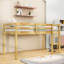 Lit mezzanine simple en bois avec échelle-2049644157