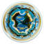 Jaune et brun, agate dorée - horloge murale moderne-57905125