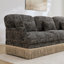 Canapé Comfy à imprimé léopard en chenille, bord à pampille délicat, canapé modulaire à la mode moderne, dossier et siège ergonomiques, assemblage facile, canapé profond pour le salon-61041434