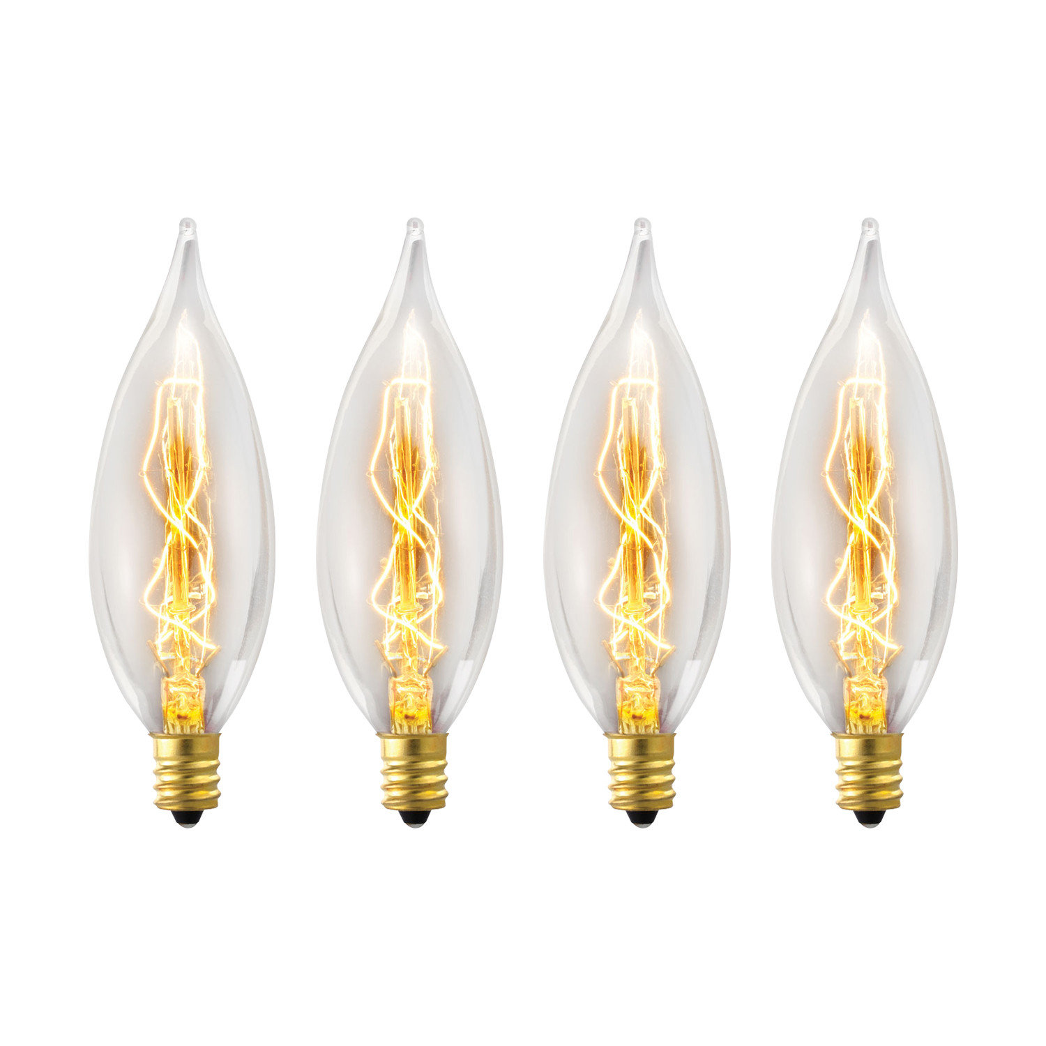 25W CA10 Incandescent Dimmable Clear Bulb