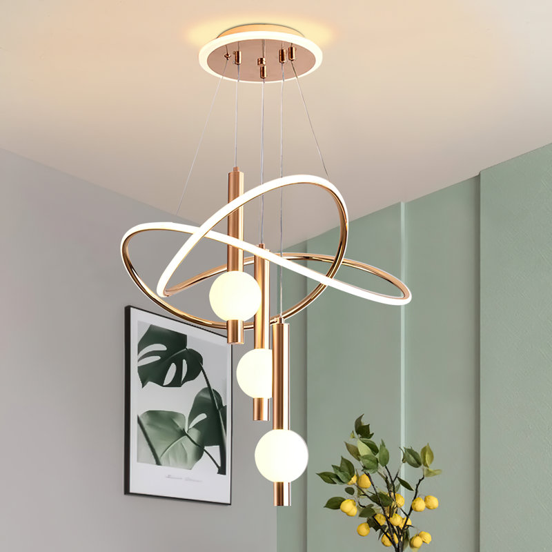 3-light Led Dimmable Linear Pendant Light