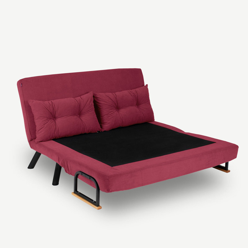 Thrugun 2 Seater Clic Clac Sofa Bed, Maroon