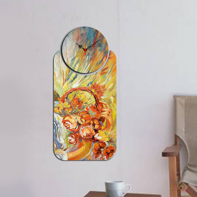 Ensemble de 2 horloges murales décoratives Chic, design moderne, 26,8 x 12,6 pouces | Fabrication 100% bois aggloméré, épaisseur: 0,1 pouce | Parfait pour le salon, le bureau ou la chambre à coucher, les garde-temps élégants et fonctionnels