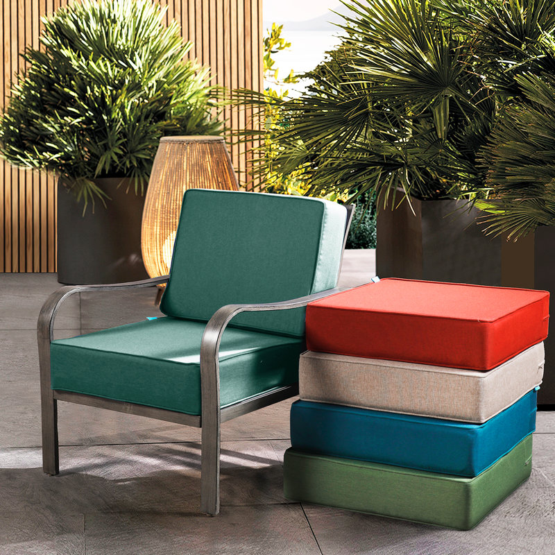 Outdoor 6'' Seat / Back Cushion, Teal