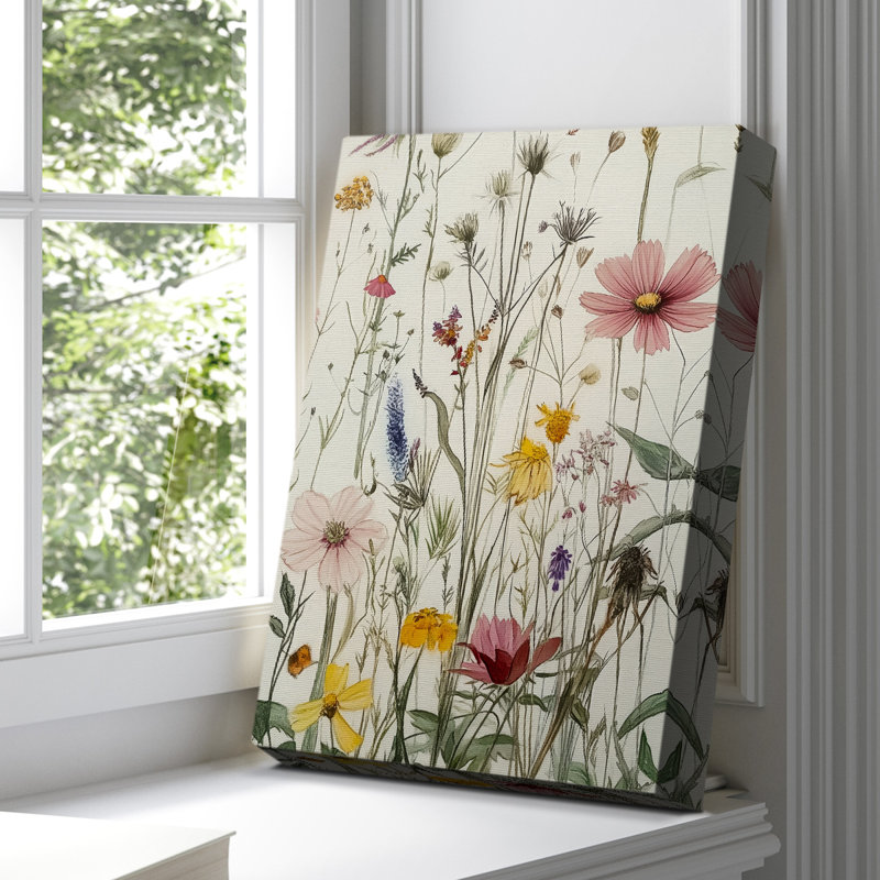Toile tendue avec châssis Floral XCIV, H 48 po x l 32 po