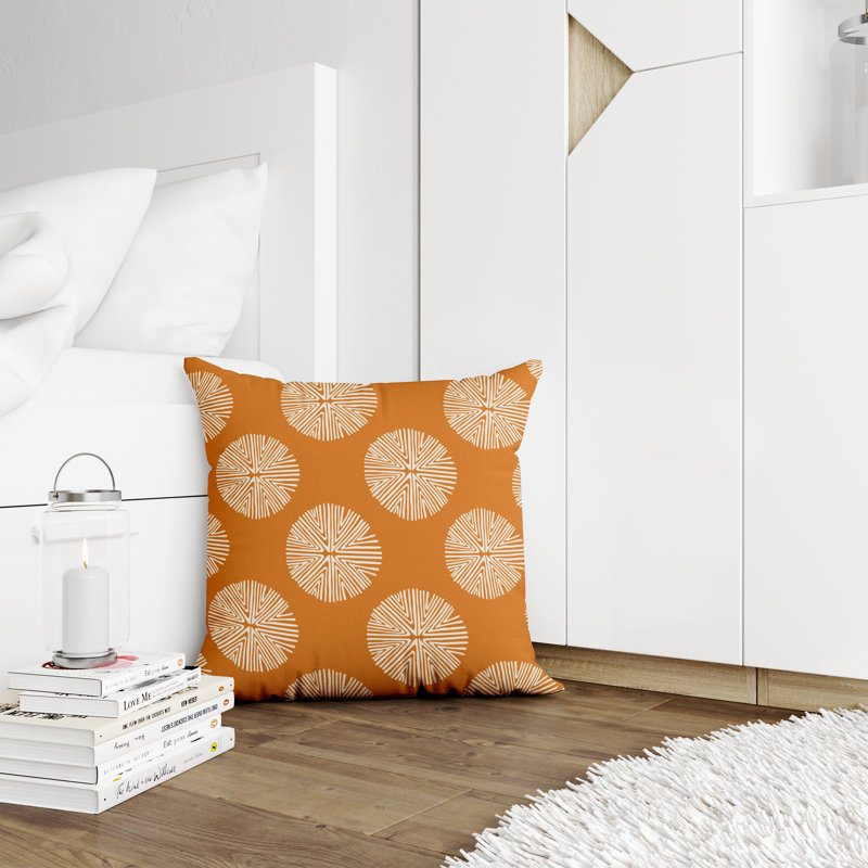 Housse et insert de coussin décoratif en polyester, L 19 po x H 19 po, Orange