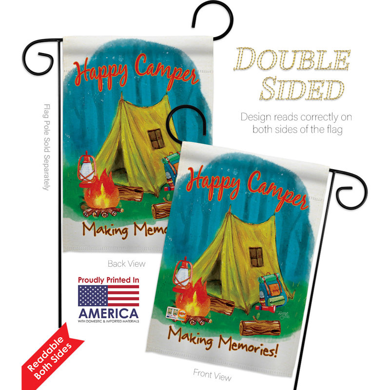 Drapeau de jardin en polyester 19 po x 13 po Make Memories