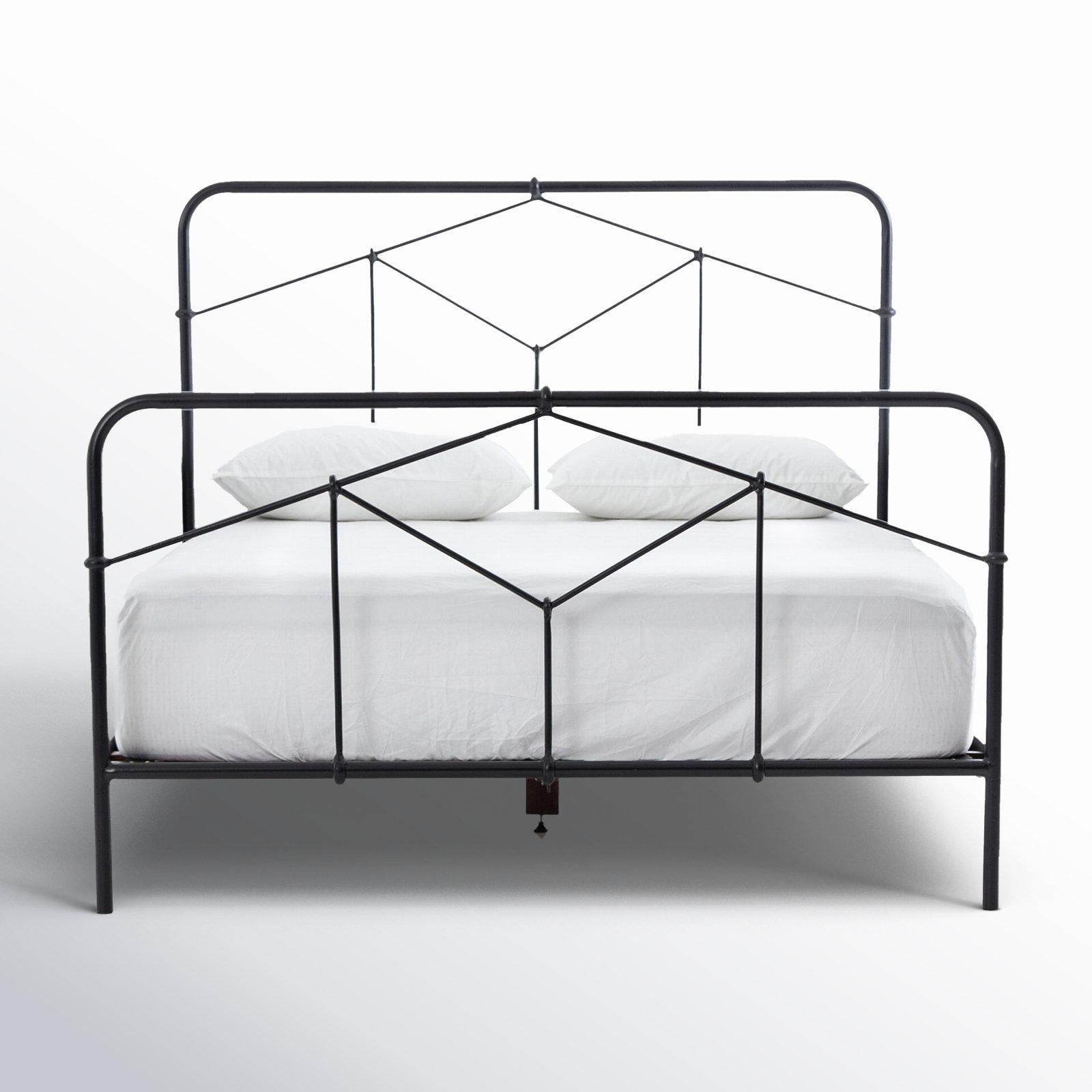 Armaud Metal Open-Frame Bed, Queen, Vintage Black