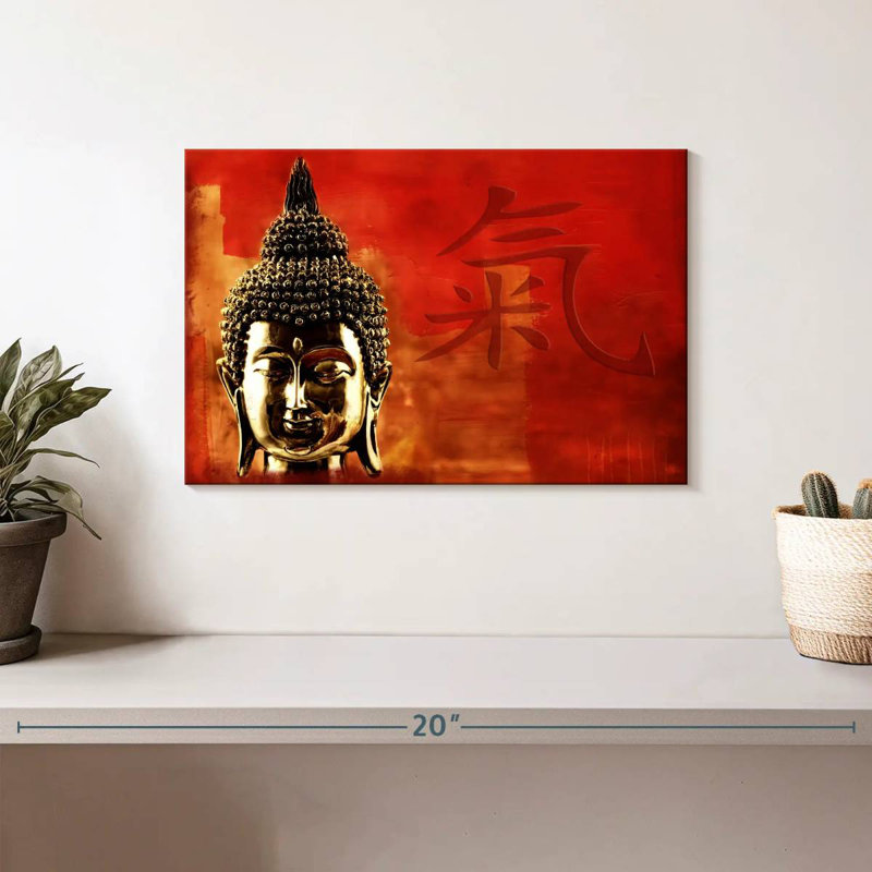 Tête de Bouddha Adella, H 8 po x l 12 po