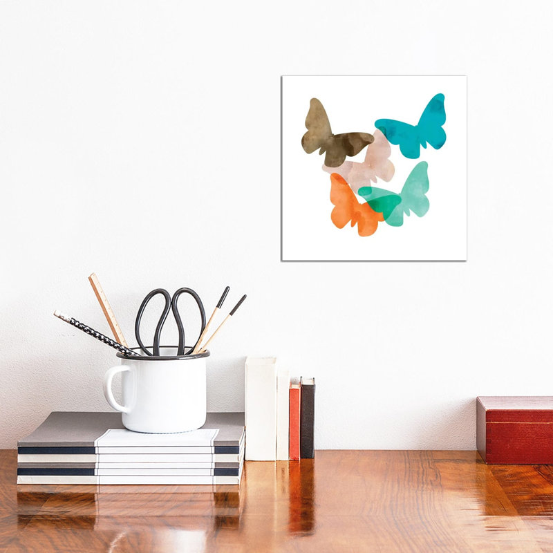 Mod Butterflies by Aimee Wilson - Wrapped Canvas Gallery-Wrapped Canvas Giclée, 30.48 cm H x 30.48 cm W