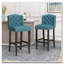 Fabric Tufted Wingback 31 Inch Counter Barstools-643349637