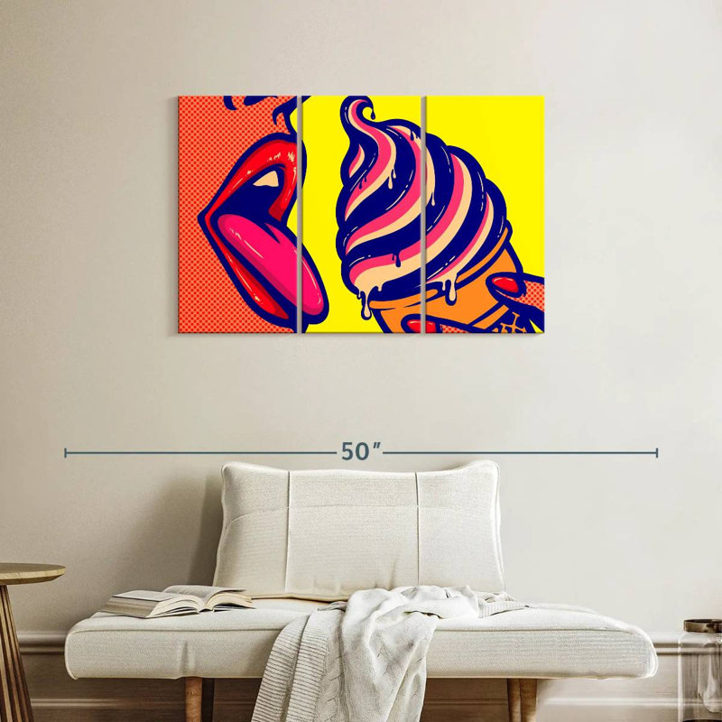 Yarlin Comic Ice Cream, 24" H x 38" W