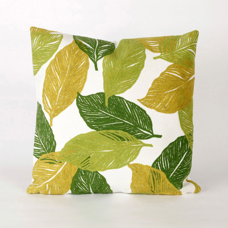 Outdoor Throw Pillow, 20" H x 20" W, Green