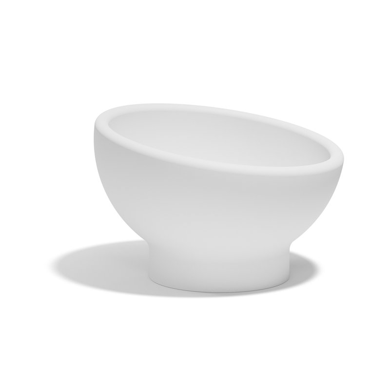 Luna Planter, 22.75" H x 33.5" W x 33.5" D, White
