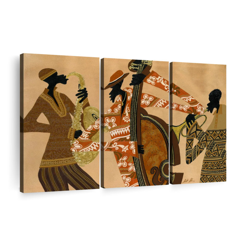«All That Jazz Wall Art» sur toile, H 24 po x l 38 po x P 1,25 po