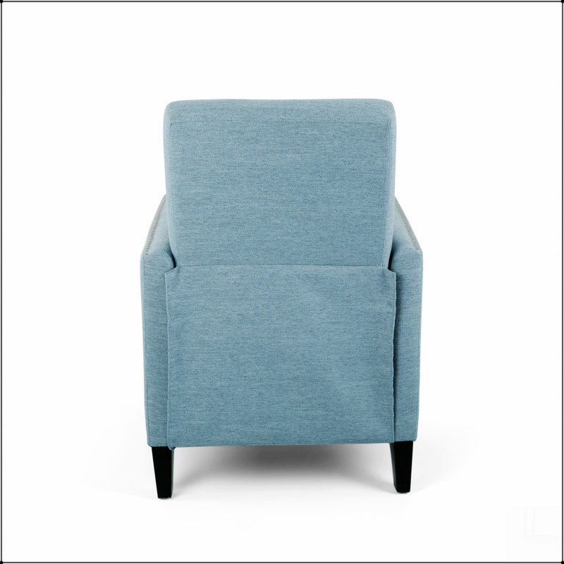 Push Back Recliner, Light Blue