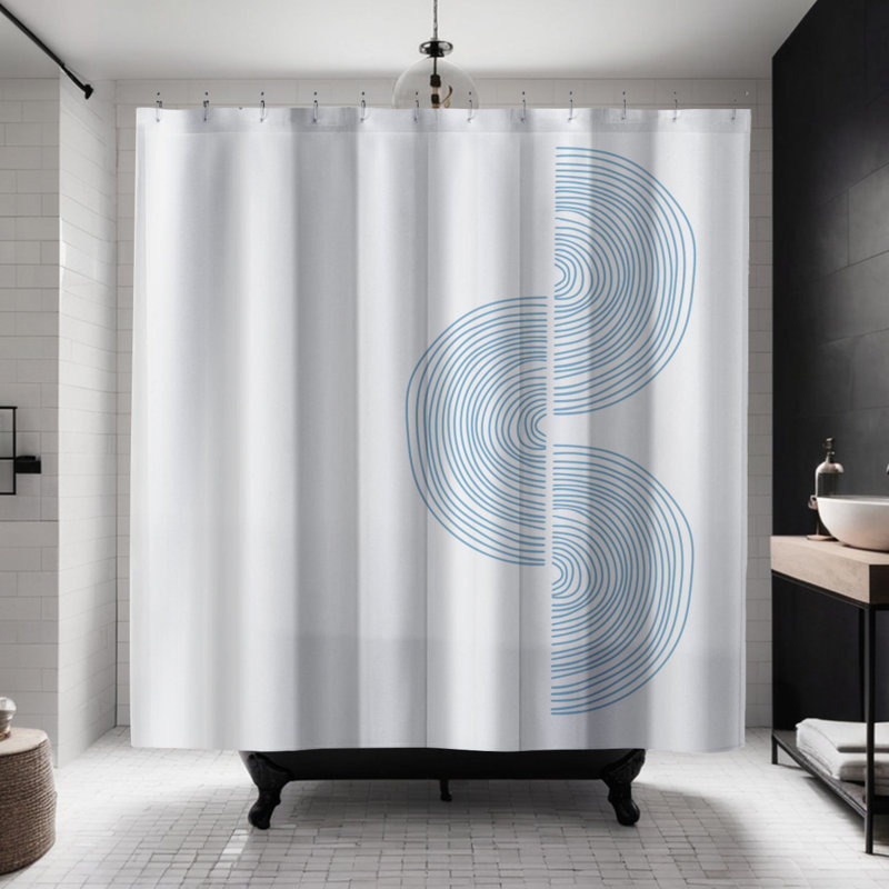 Rideau de douche Coco, Bleu