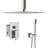 16" Square Ceiling Mounted Rainfall Shower System Dual Shower Head-60199649