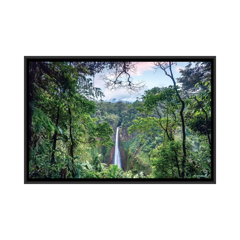 « toro cascade, costa rica » par matteo colombo, impression sur toile, H 18 po x l 26 po x P 1,5 po, Toile avec cadre noir