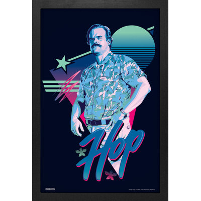 Stranger Things - 80s Retro - Hopper 11 x 17, reproduction encadrée