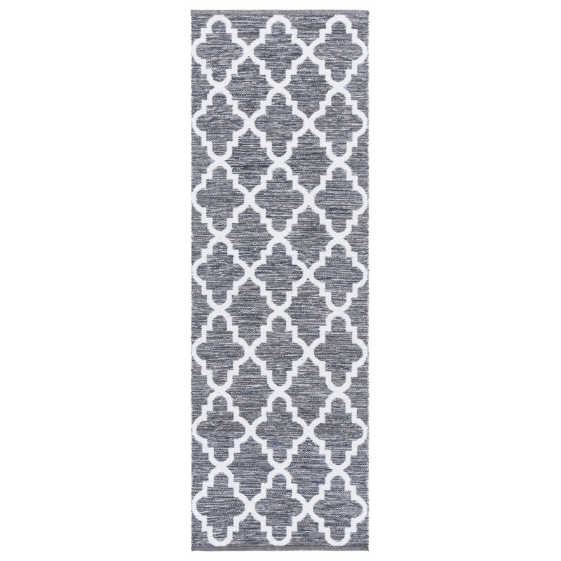 Tapis géométrique tissé à la main Eliana, Tapis de couloir 2 pi 3 po x 7 pi