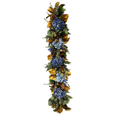 BLUE HOLIDAY HYDRANGEA GARLAND