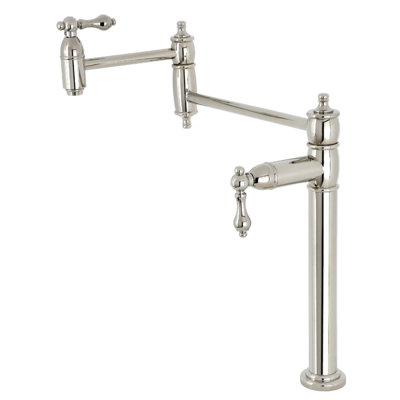 Kingston Brass Restoration Two-Handle 1-Hole Deck Mount Pot Filler Faucet