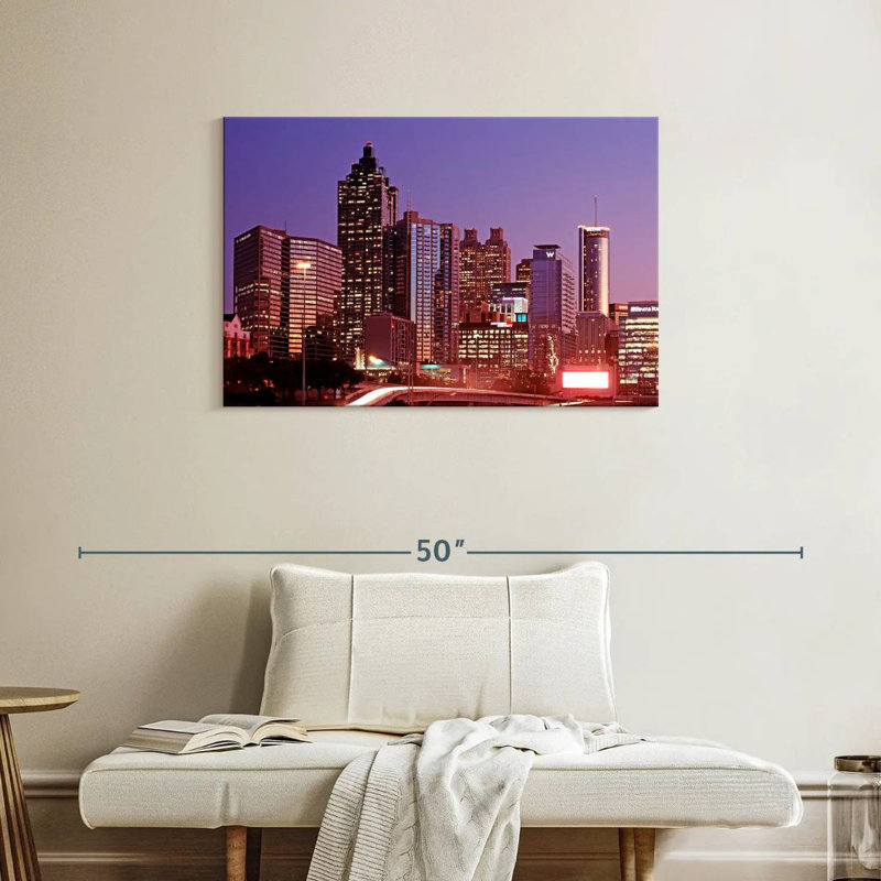 Crépuscule mauve Sireci d'Atlanta, H 24 po x l 36 po