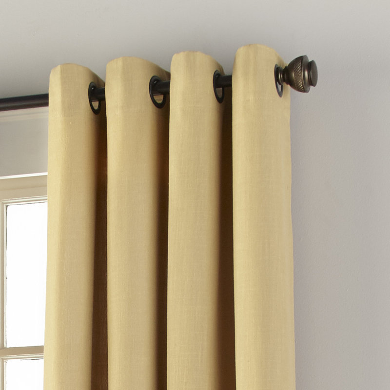 Imhoff Room Darkening Curtain Single Panel, 52" W x 63" L, Gold