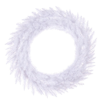 Pre-Lit Sparkle White Spruce Artificial Christmas Wreath