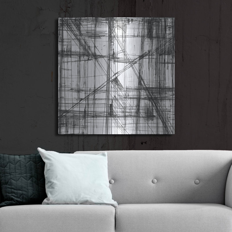 17 Stories «Intersect II» par Ethan Harper, art mural en métal, 36 po x 36 po, H 36 po x l 36 po