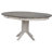 Hermelindo 5-Piece Round Extendable Solid Wood Dining Set White and Grey