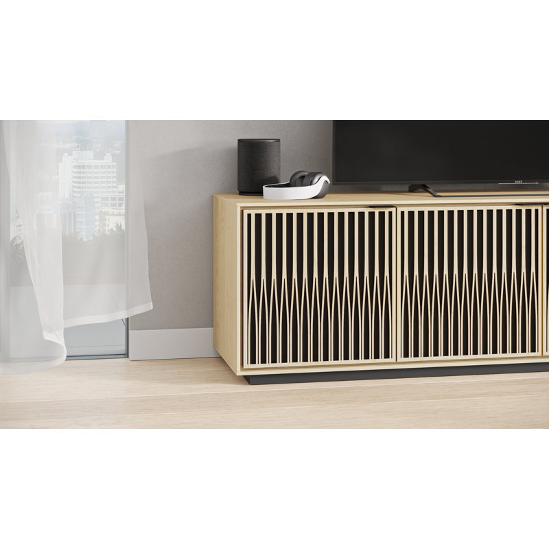 Elements - Cabinet with Rolling Plinth Base - Tune Door, Washed Oak