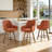 25" Swivel Full Back Counter Height Bar Stools With Solid Wood Frame & Arms (Set of 3)-1560826927-1560826925