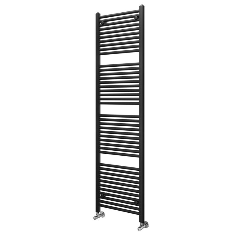 Straight Towel Rail Heated Towel Rails, 180cm H x 40cm W x 3cm D, Black
