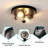 2-Pack Industrial Seeded Glass Flush Mount Ceiling Light, 10.63" Diamete (Bulb Not Include)