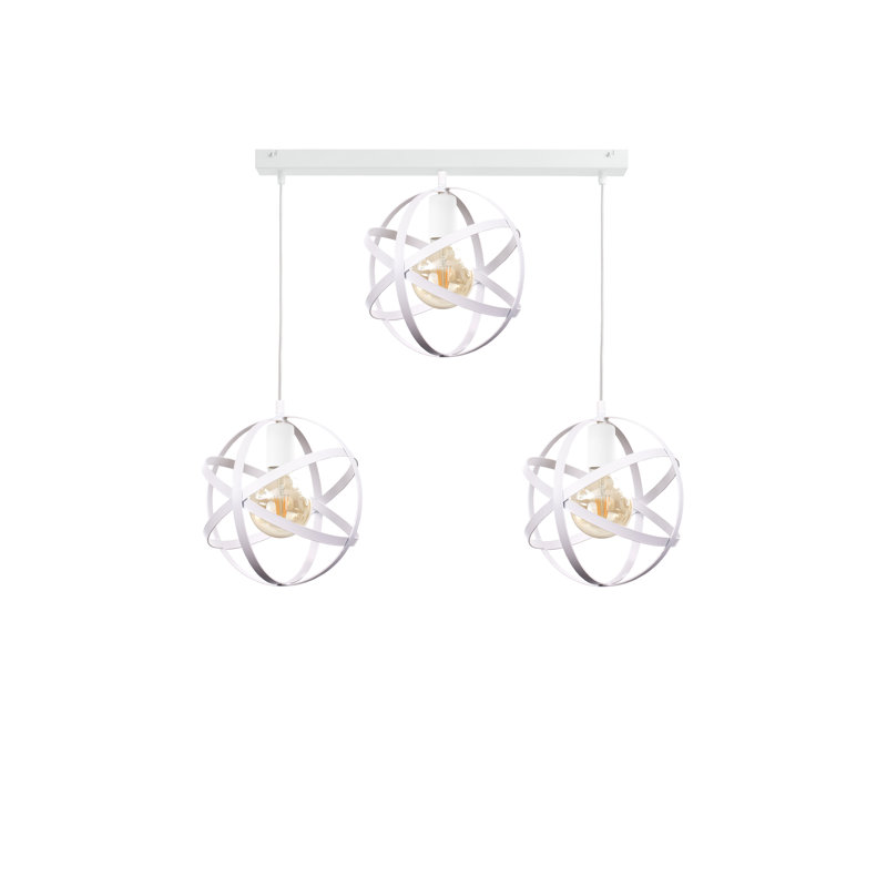 Bobbi-Rose 3 - Light Kitchen Island Pendant, White, White