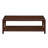 Contemporary Walnut Coffee Table with Open Shelf & Rounded Corners