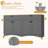 Versatile Wood Grain Sideboard with Adjustable Shelves-102458290