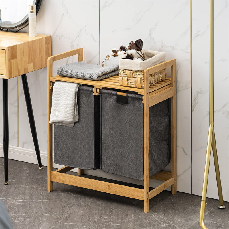 Laundry Sorter with Handles, Grey
