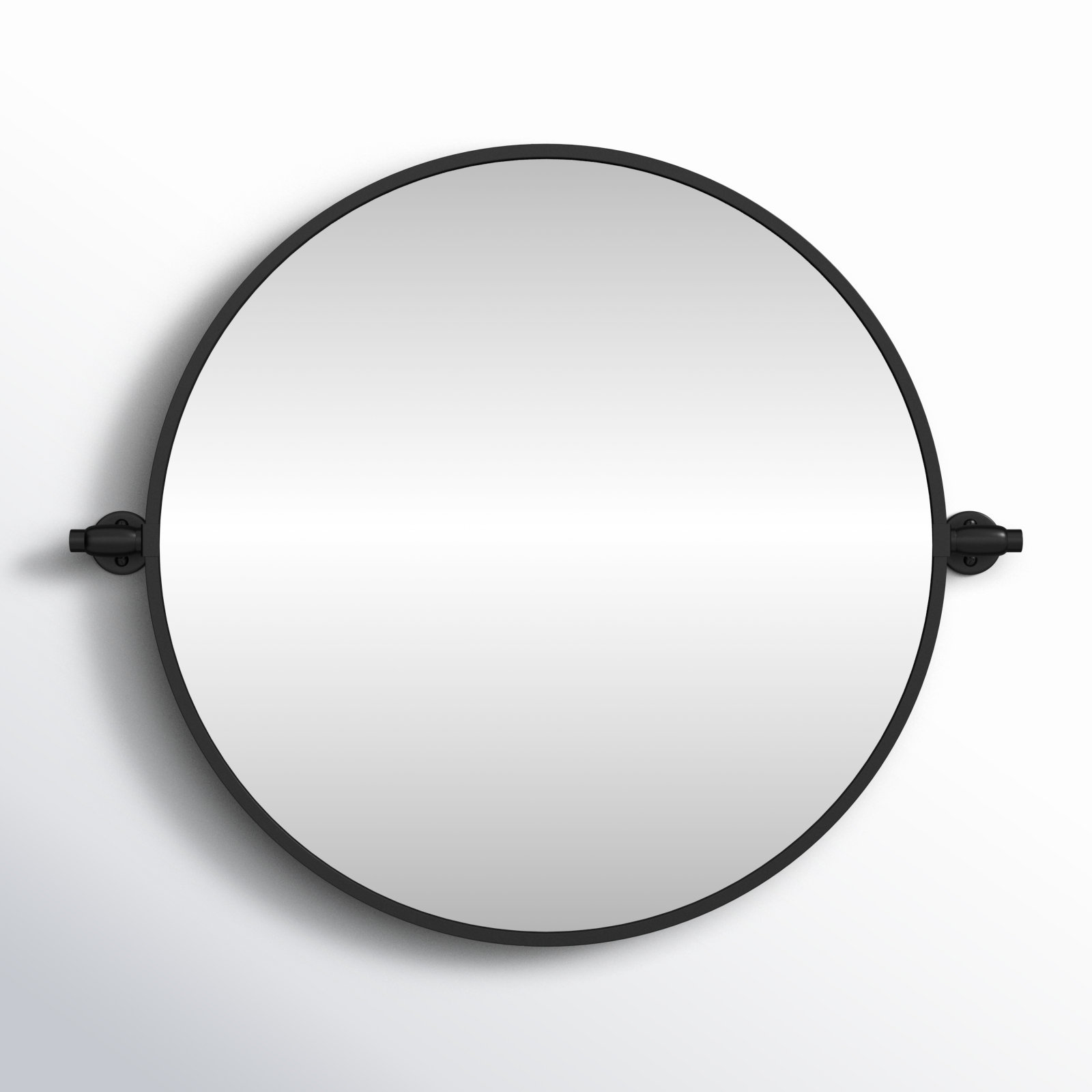 Belfield Metal Wall Mirror, 24" x 24", Black