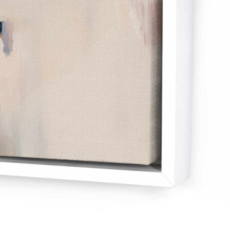 Unfolding No 3 Painting by Patricia Vargas, 32" H x 24" W, White Oak Framed