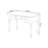 White Rectangular Solid Wood with 3 drawers desk-2128717028