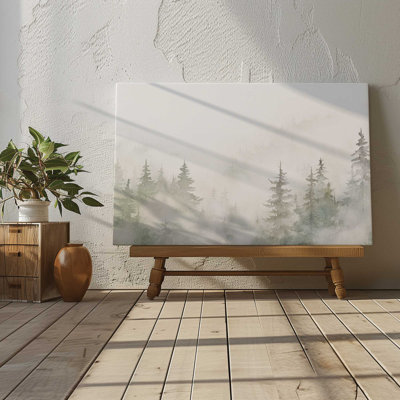 «Misty Forest Scene», reproduction sur toile