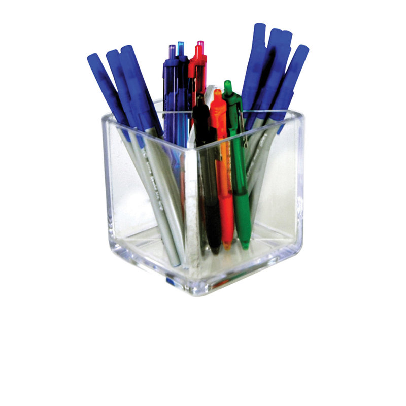 4" Cube Pencil Holder with Divider, 2-Pack
