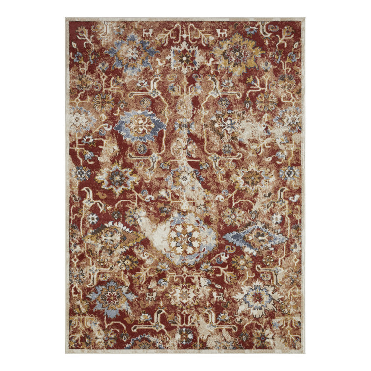 Raashi Washable Abstract Indoor Rug