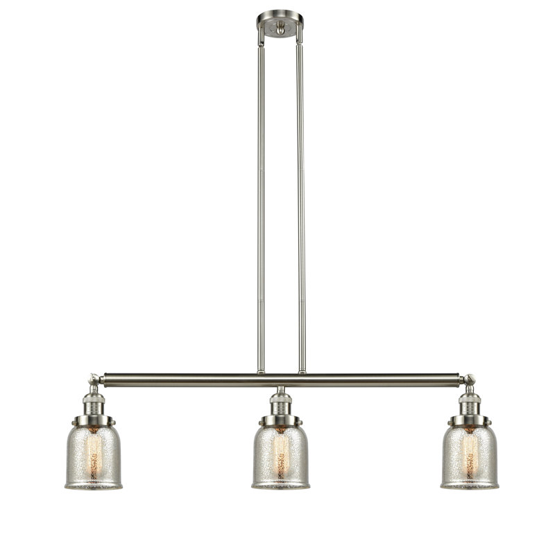 Tom 3 - Light Kitchen Island Pendant, No Bulb Included, Silver Mercury, Satin Gold