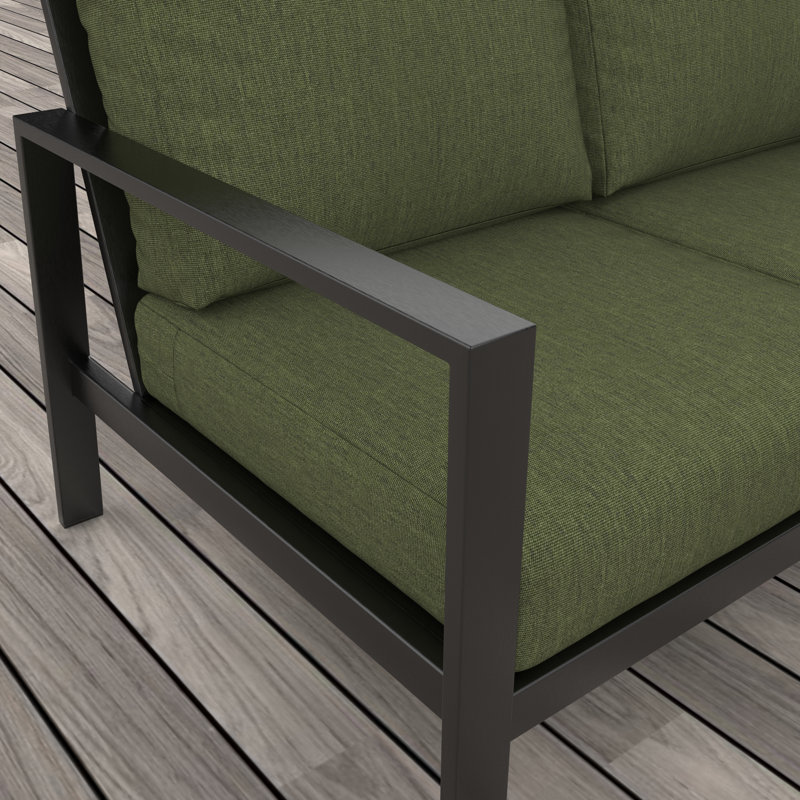Ensemble de conversation Townsend avec coussins Sunbrella®, 4 Pcs: Table, Loveseat, 2 Chairs, Vert
