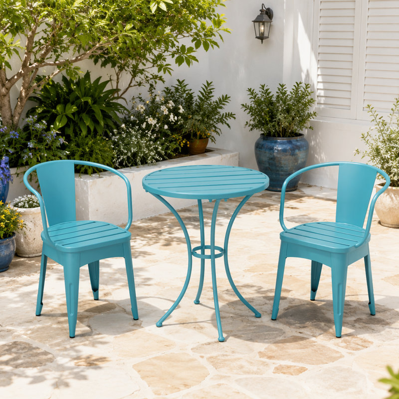 Ensemble d'extérieur 3 pièces, Bleu